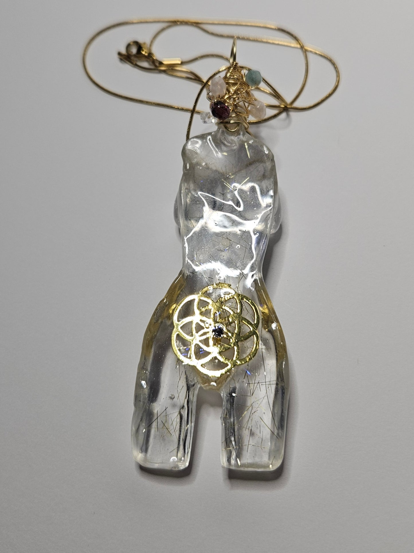 Divine feminine form pendant necklace