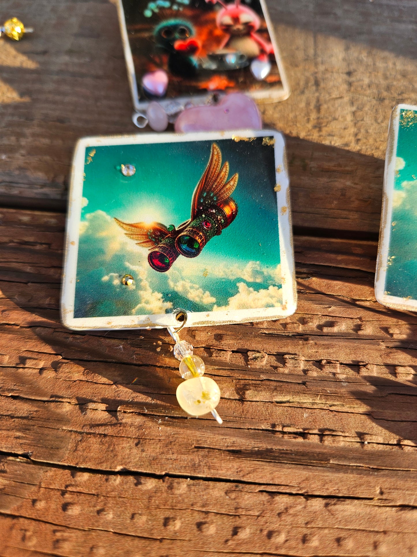 Bedazzled Binocular Pin Sm.