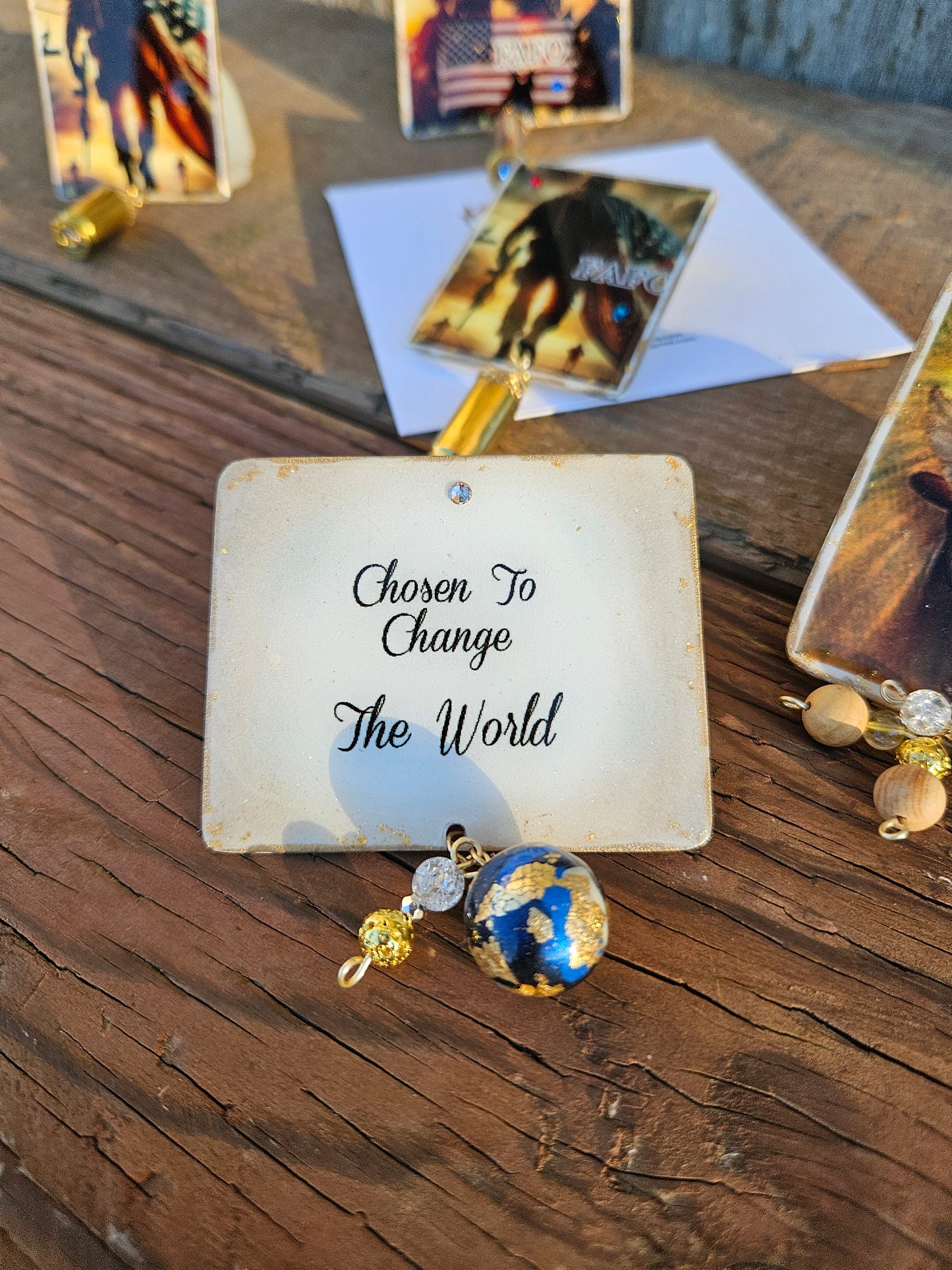 Chosen to change the world keepsake pin