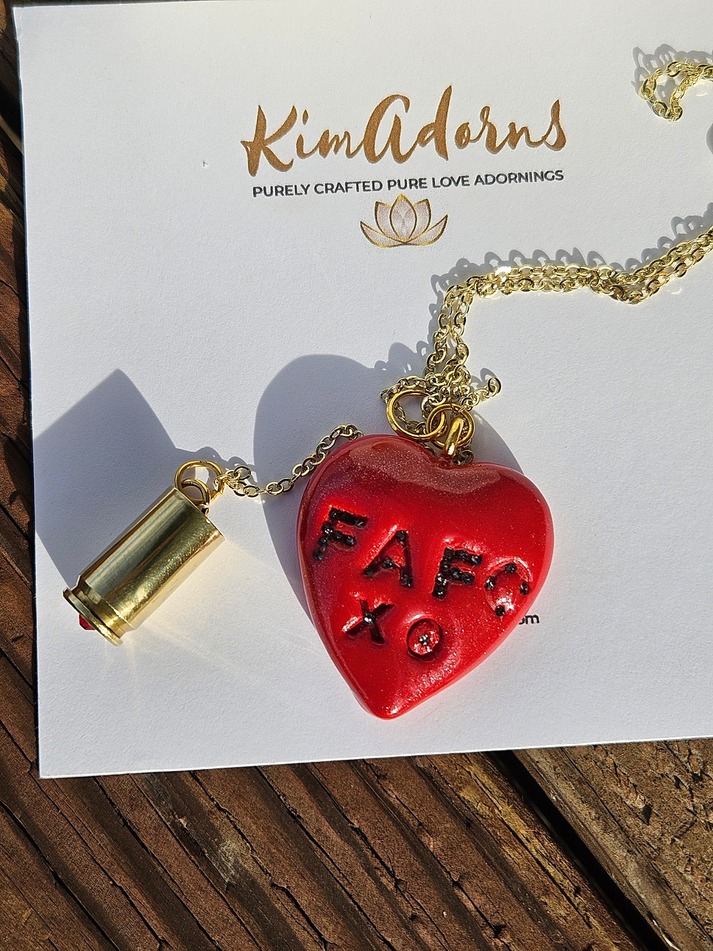 FAFO Red heart chamber pendant