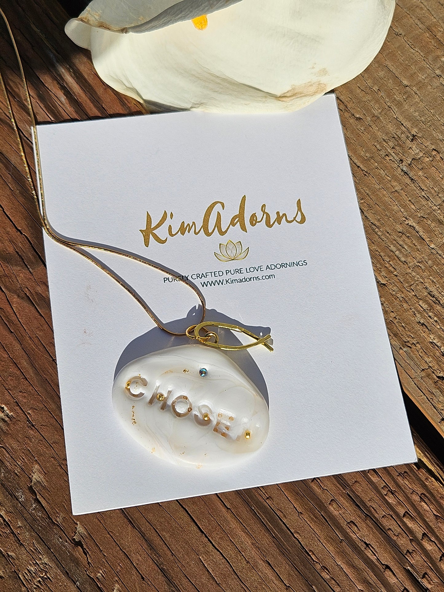 Chosen Pendant Minimal Alabaster necklace