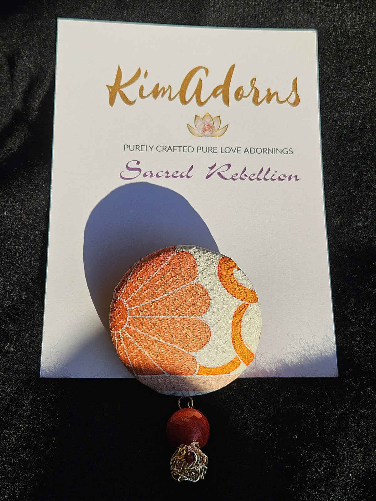 Japanese Kimono silk Brooch
