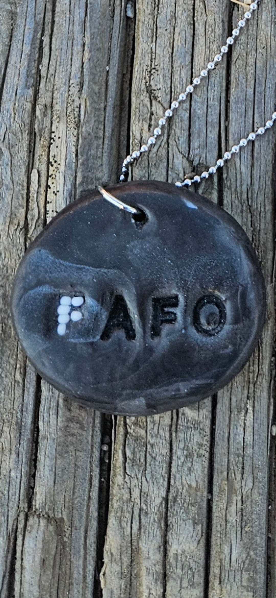 FAFO Mens Clay Pendant