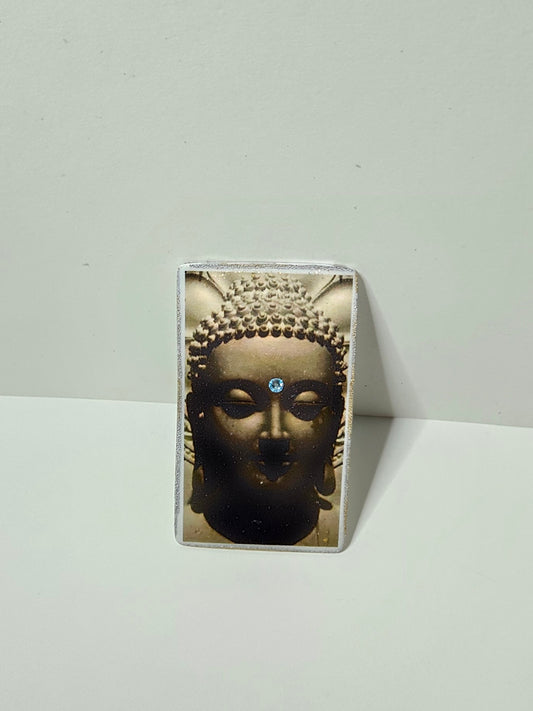 Graphite Buddha Pin