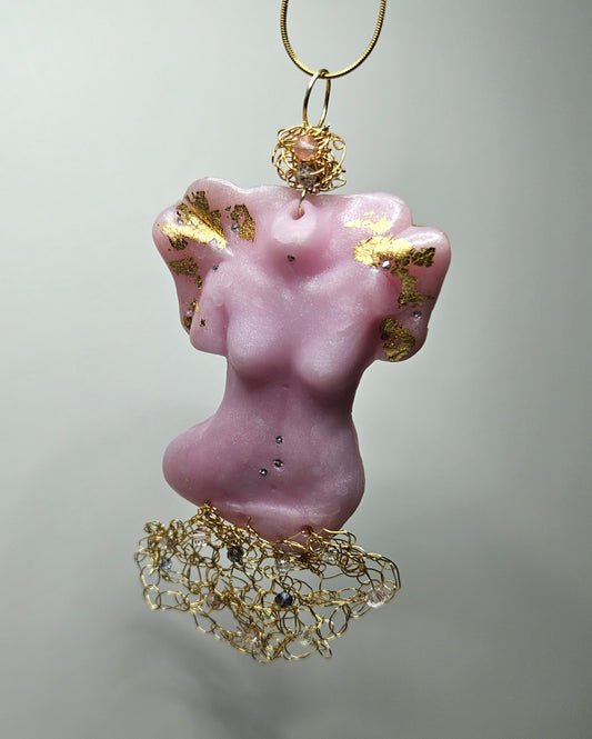 She dances on golden wings of light