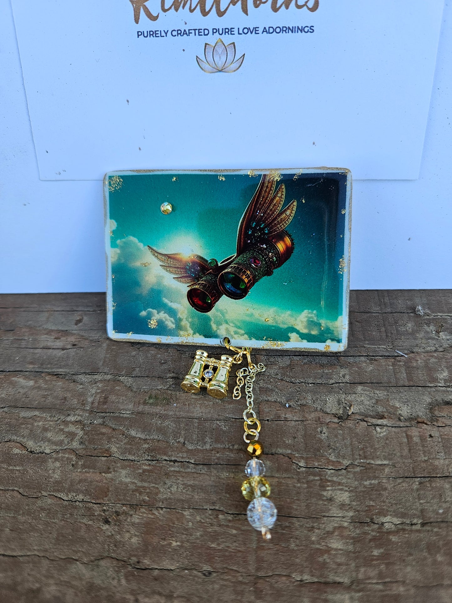 GLL Bedazzled Binoculars keepsake Pin