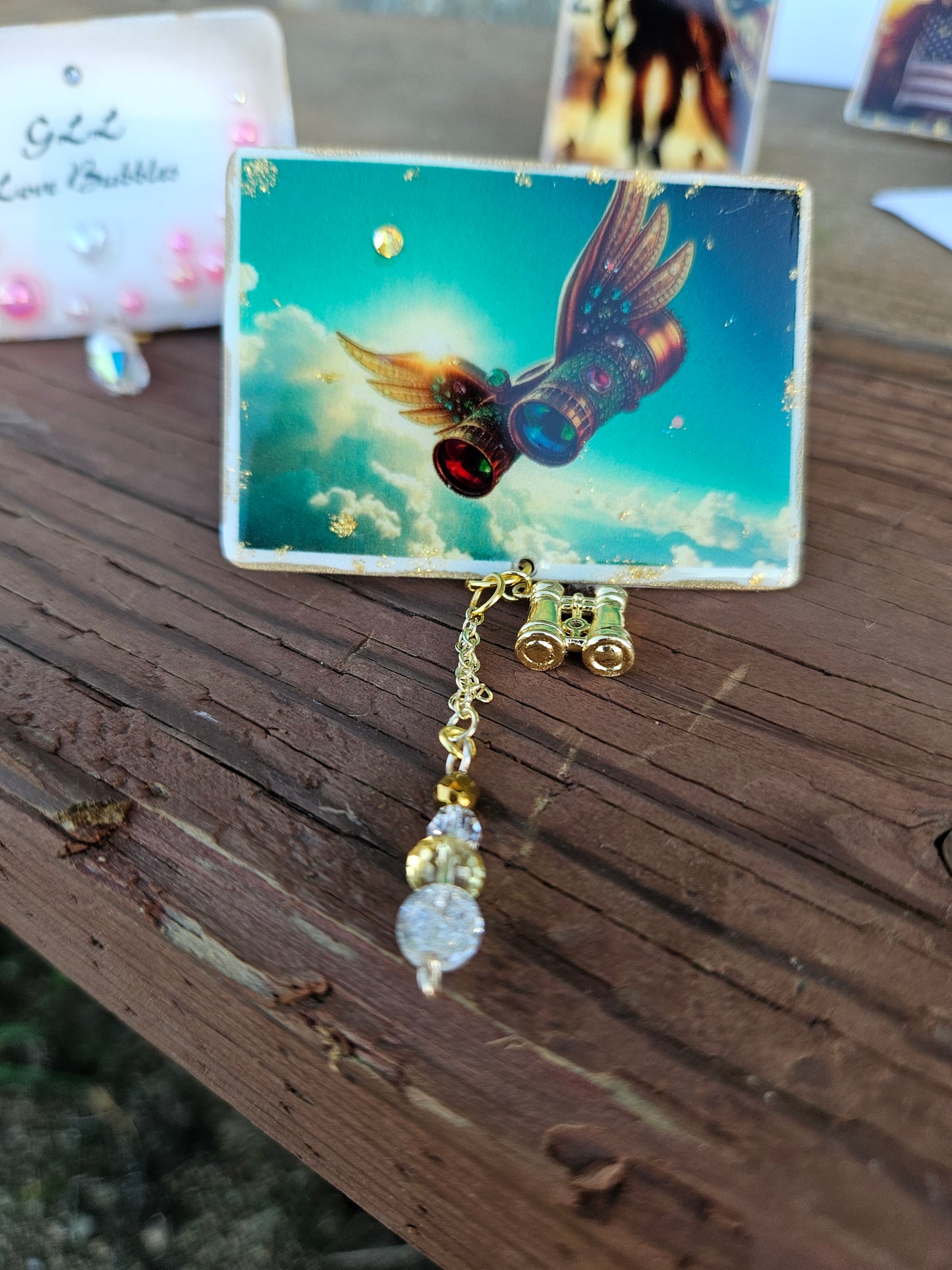 GLL Bedazzled Binoculars keepsake Pin