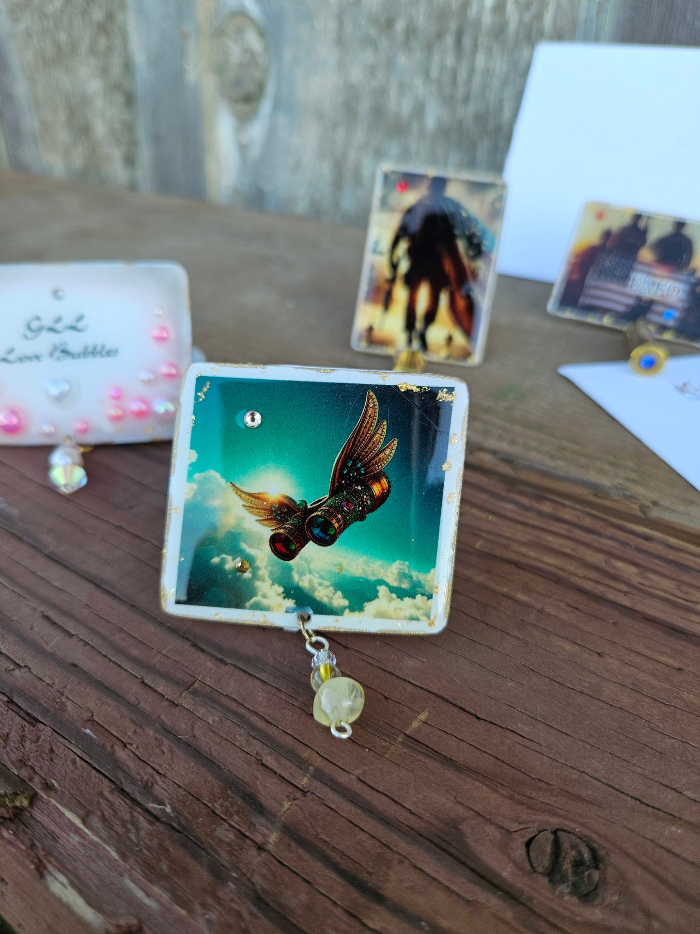 Bedazzled Binocular Pin Sm.