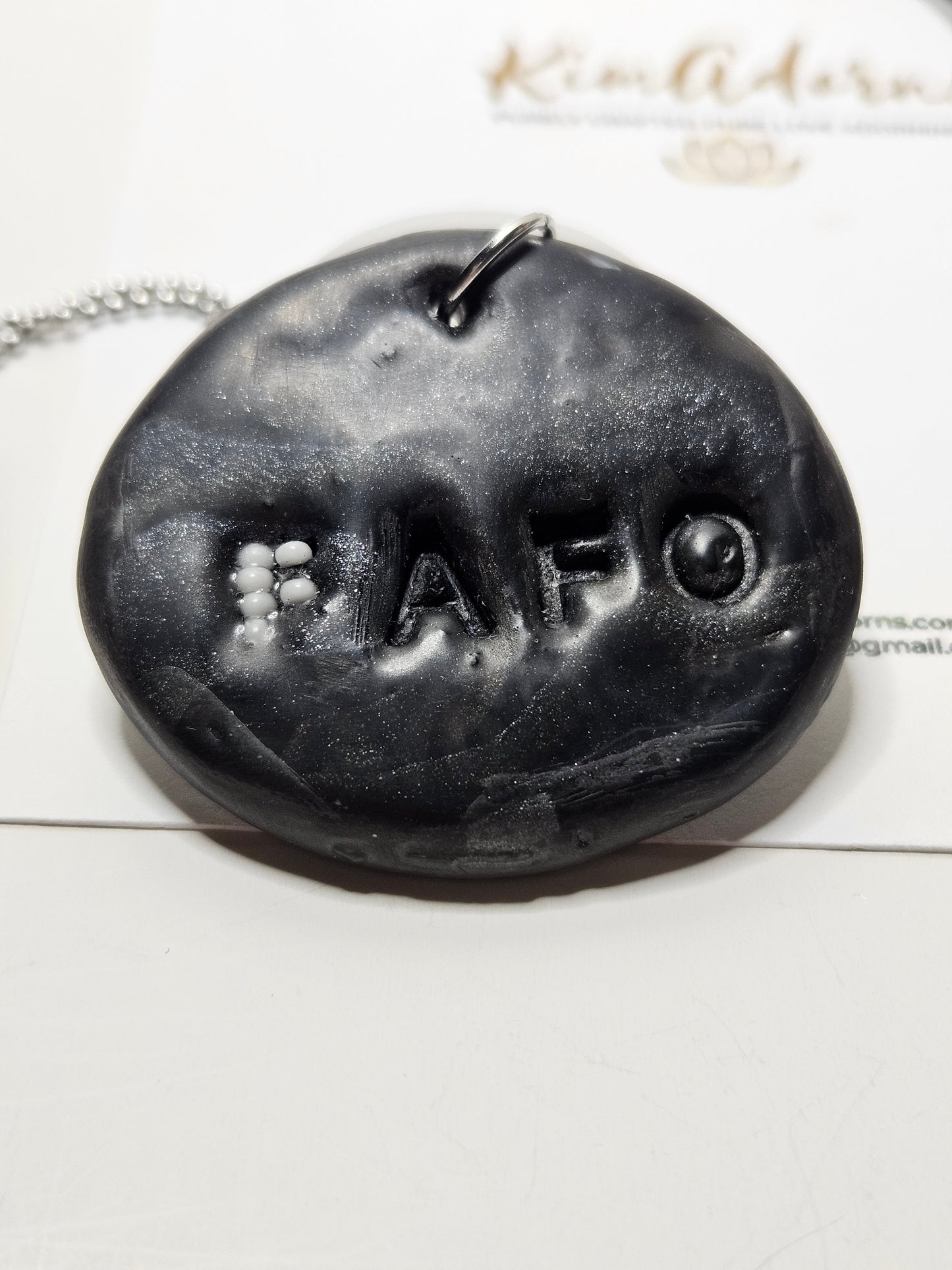 FAFO Mens Clay Pendant
