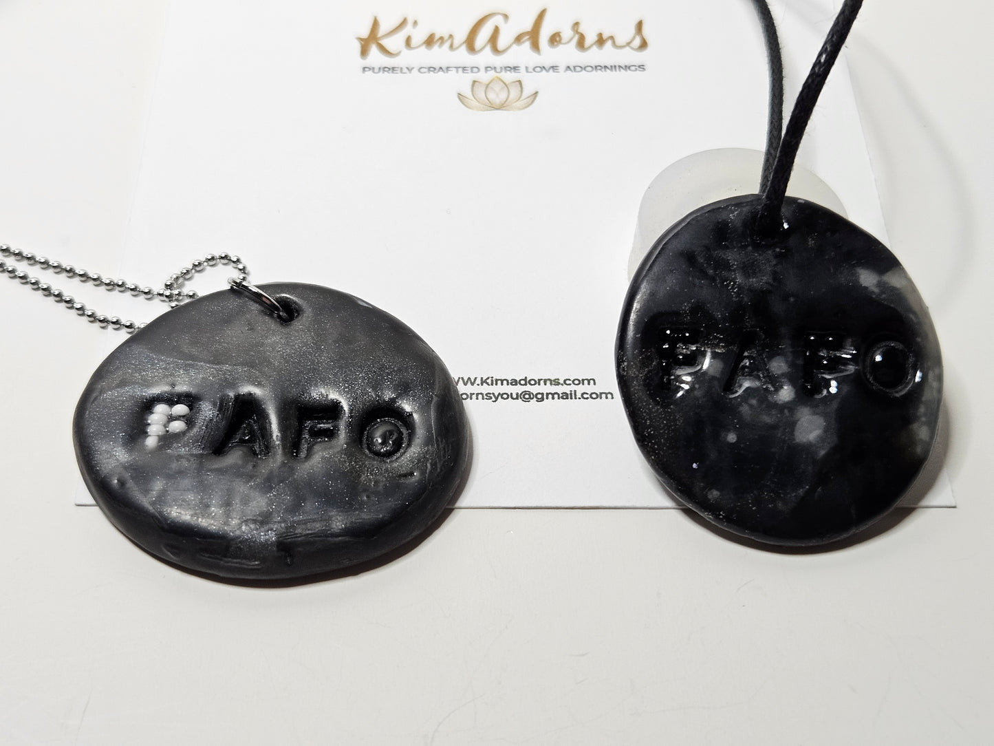FAFO Mens Clay Pendant