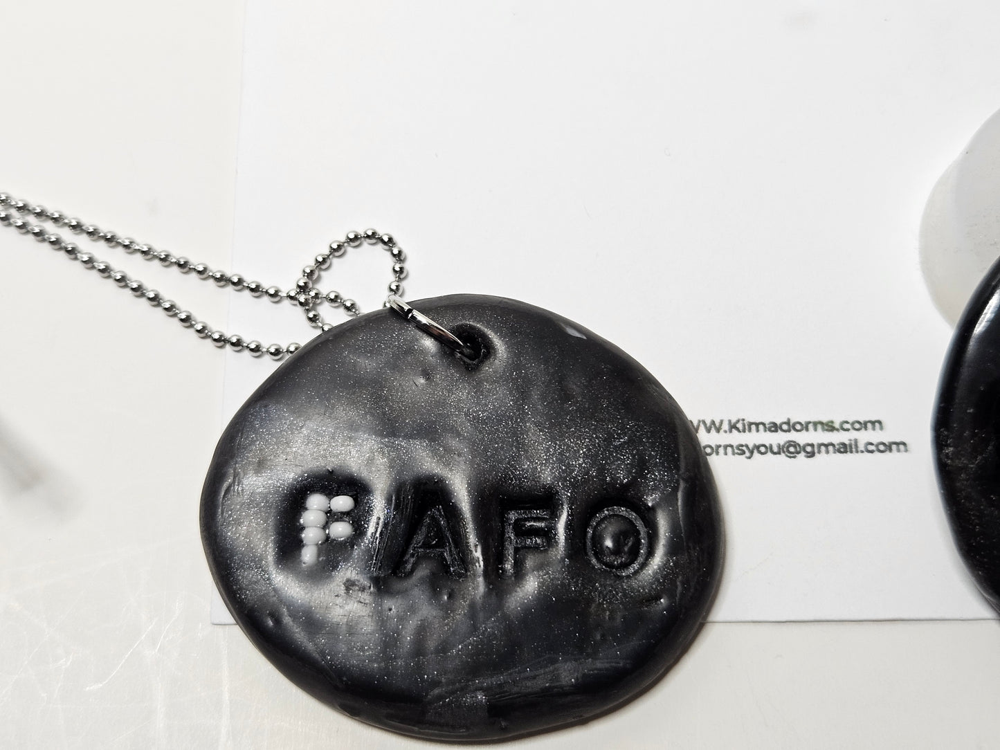 FAFO Mens Clay Pendant