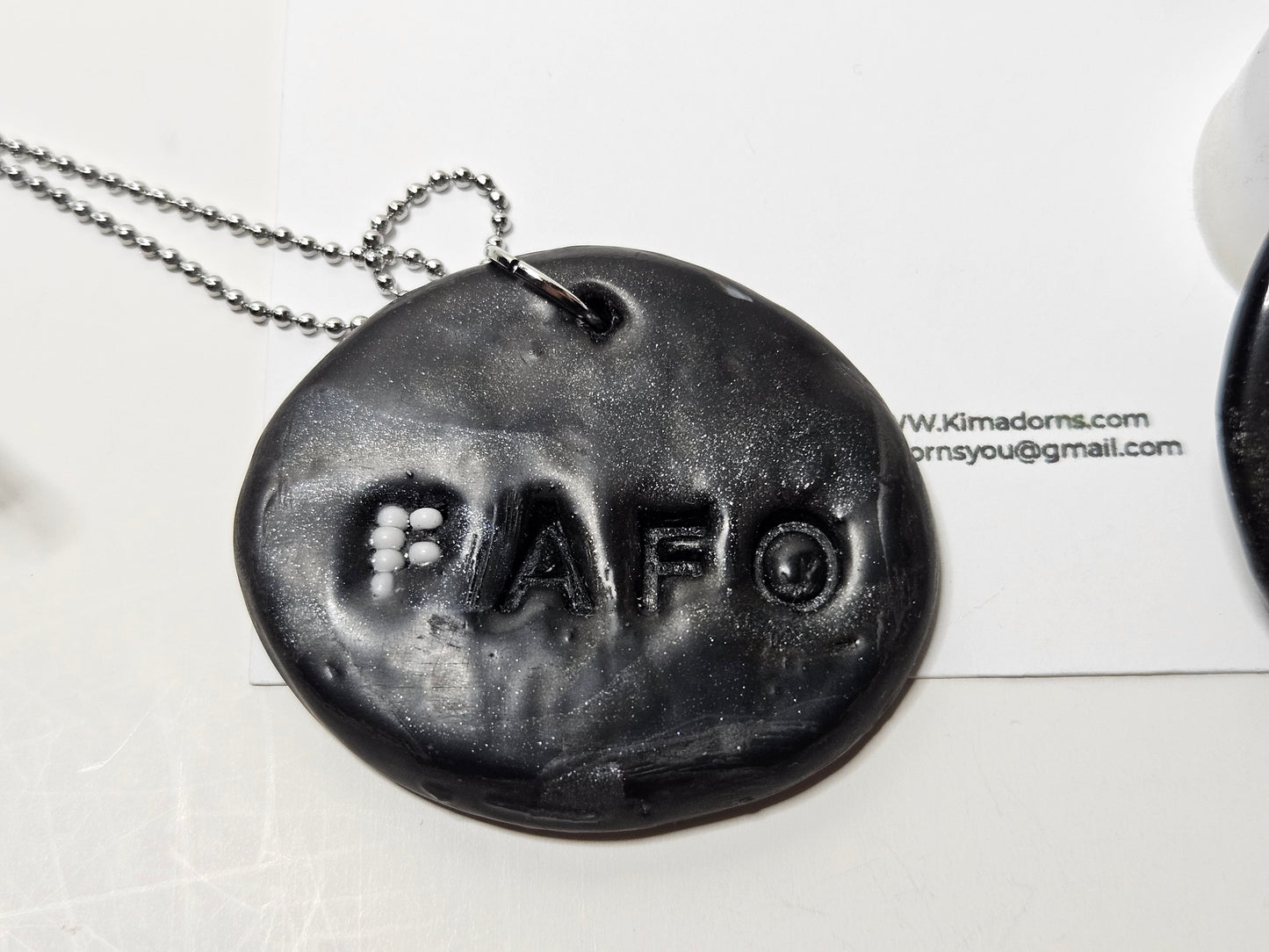 FAFO Mens Clay Pendant