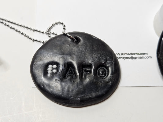 FAFO Mens Clay Pendant