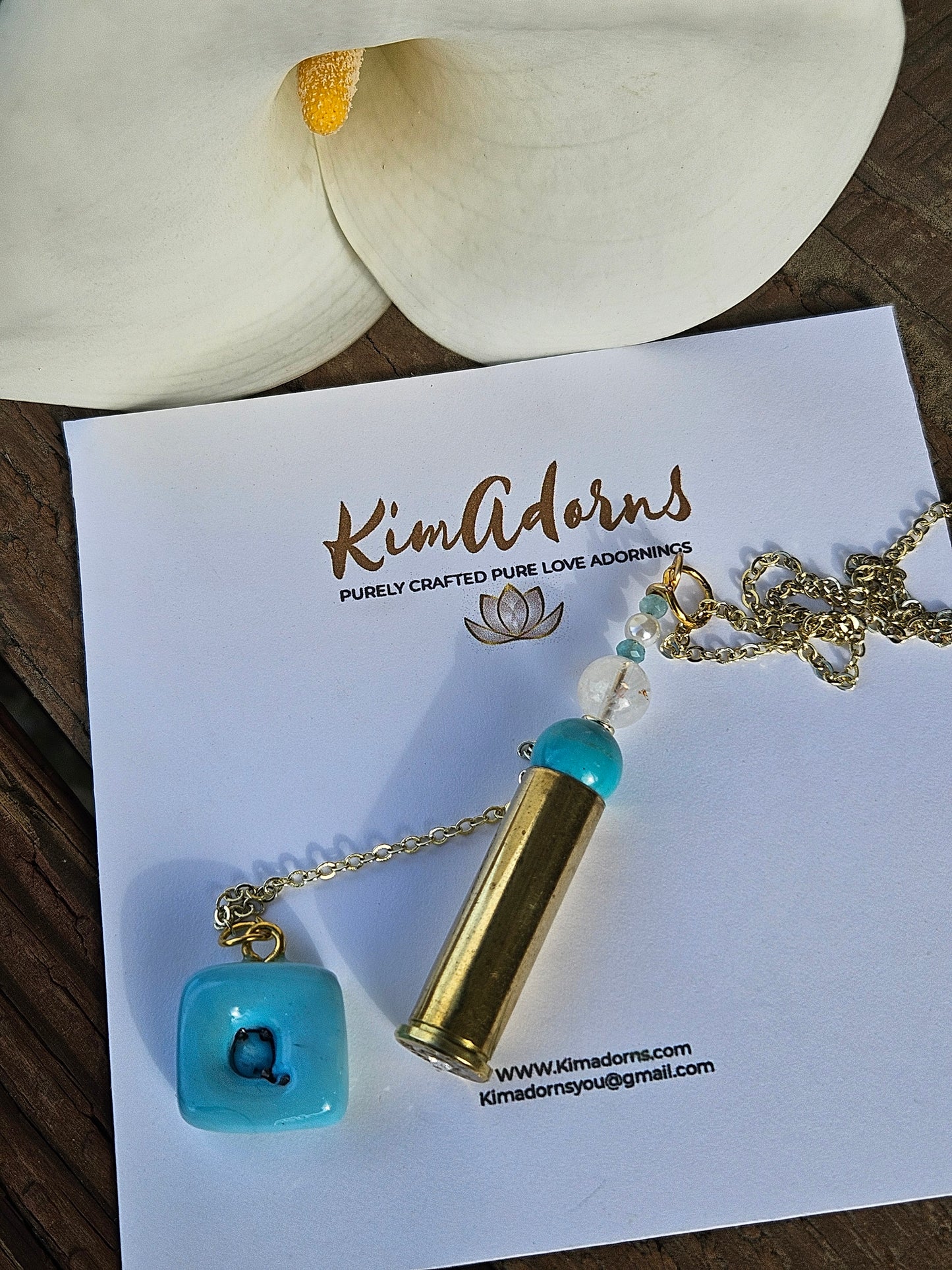 Tiffany blue  enforcer pendant