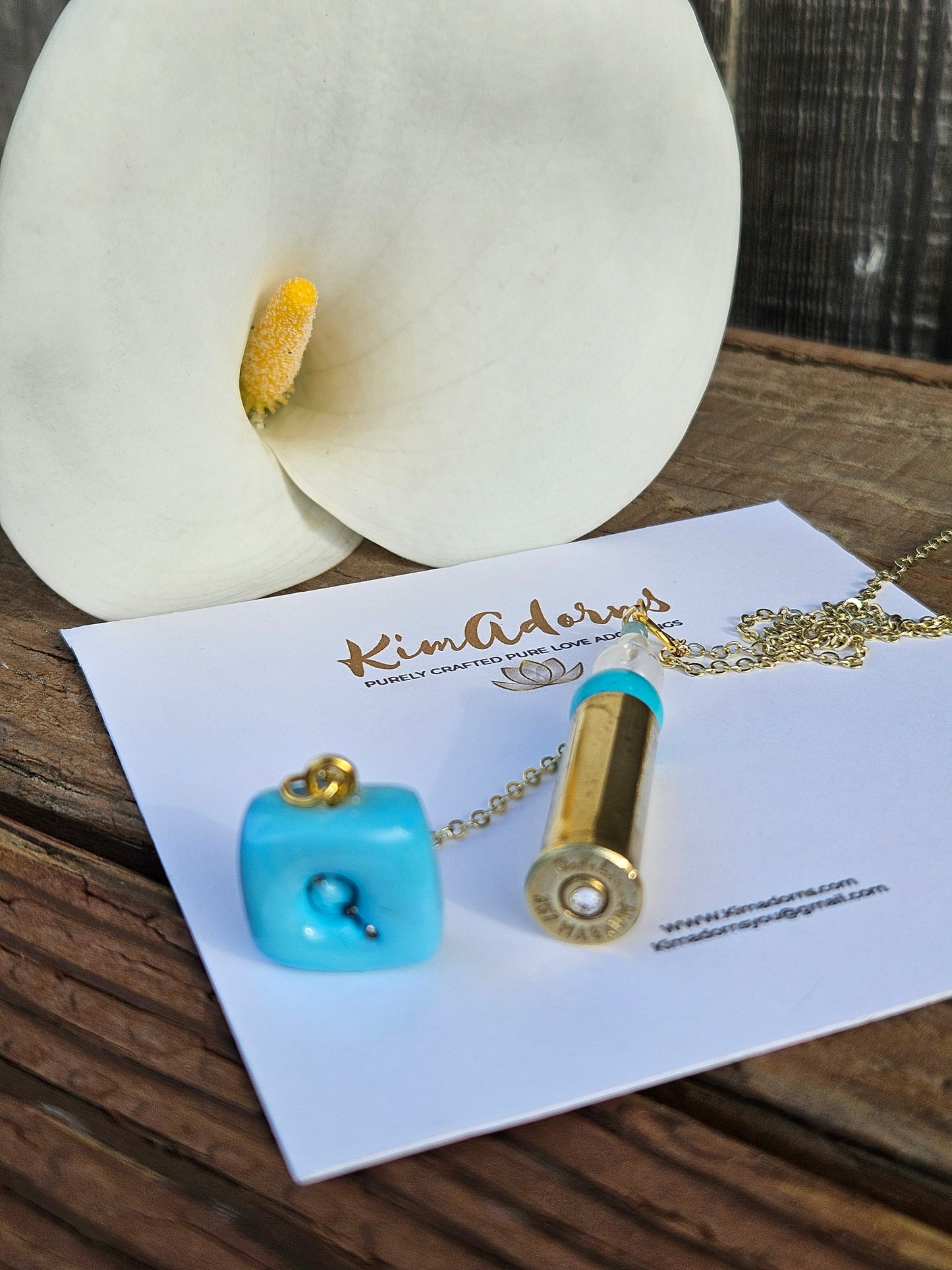 Tiffany blue  enforcer pendant