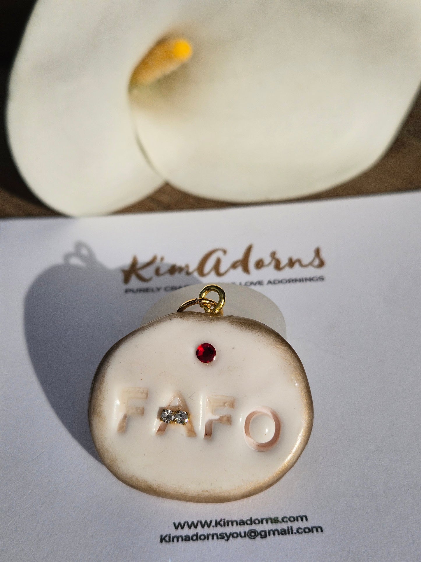 FAFO clay charm