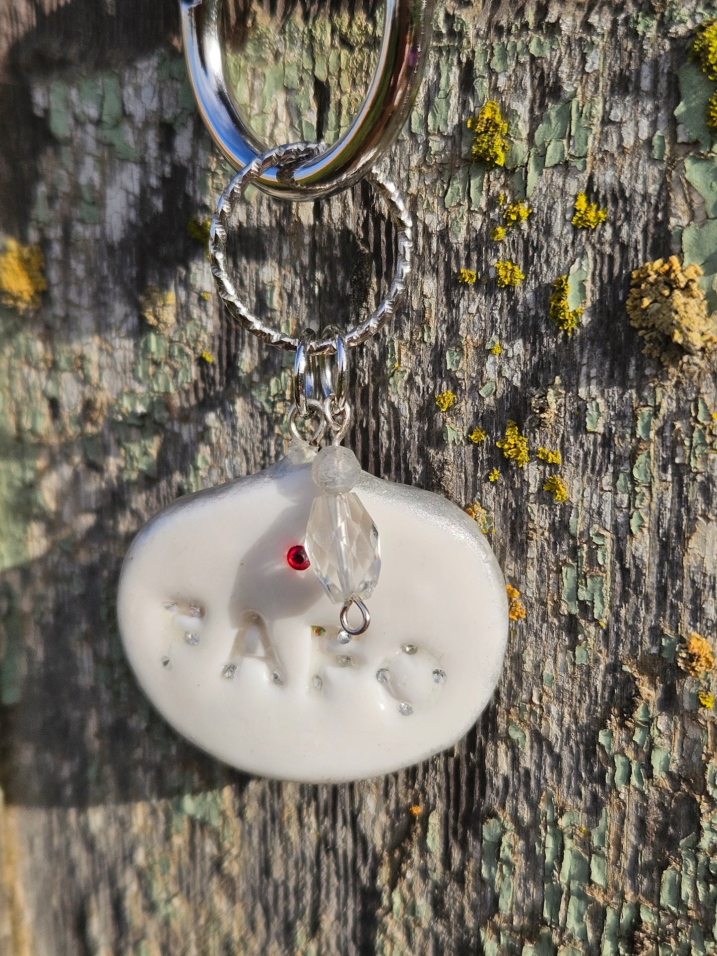 FAFO Clay handbag charm silver