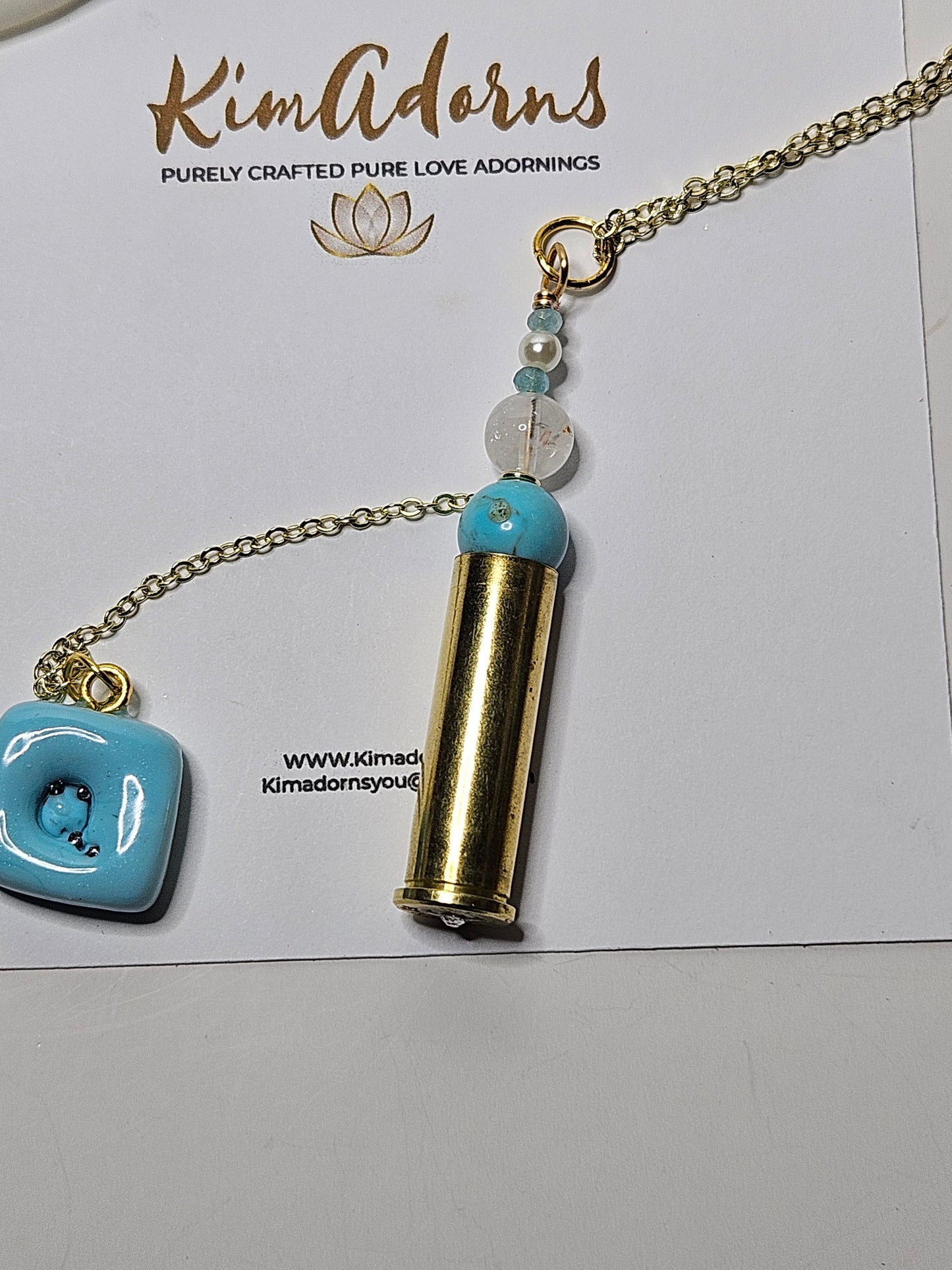 Tiffany blue  enforcer pendant