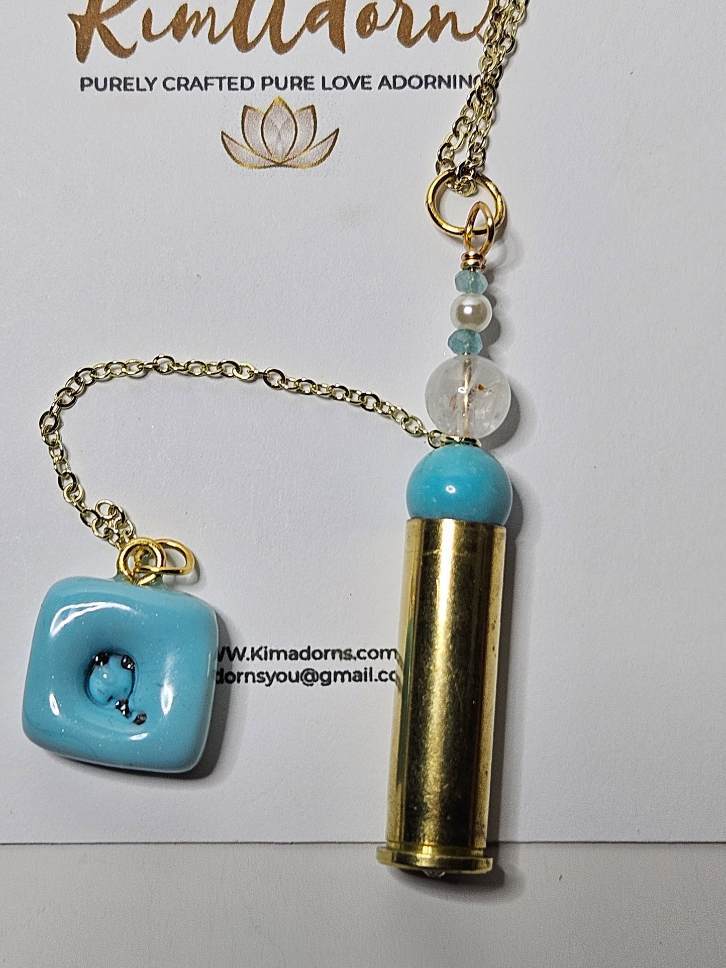 Tiffany blue  enforcer pendant