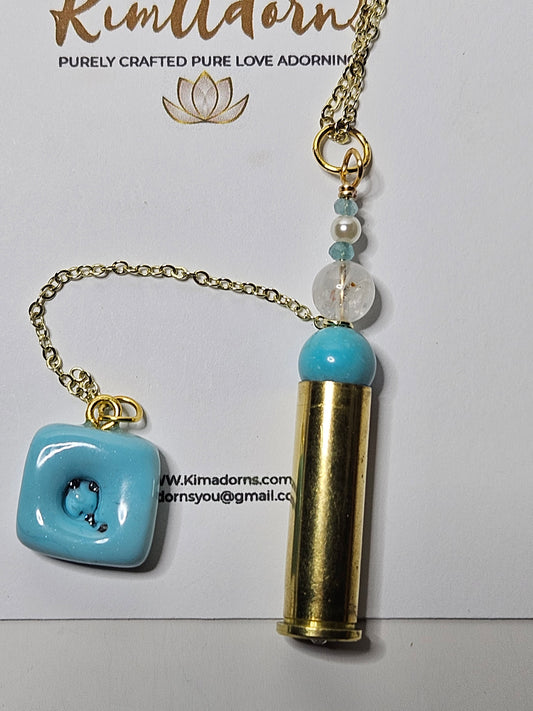 Tiffany blue  enforcer pendant