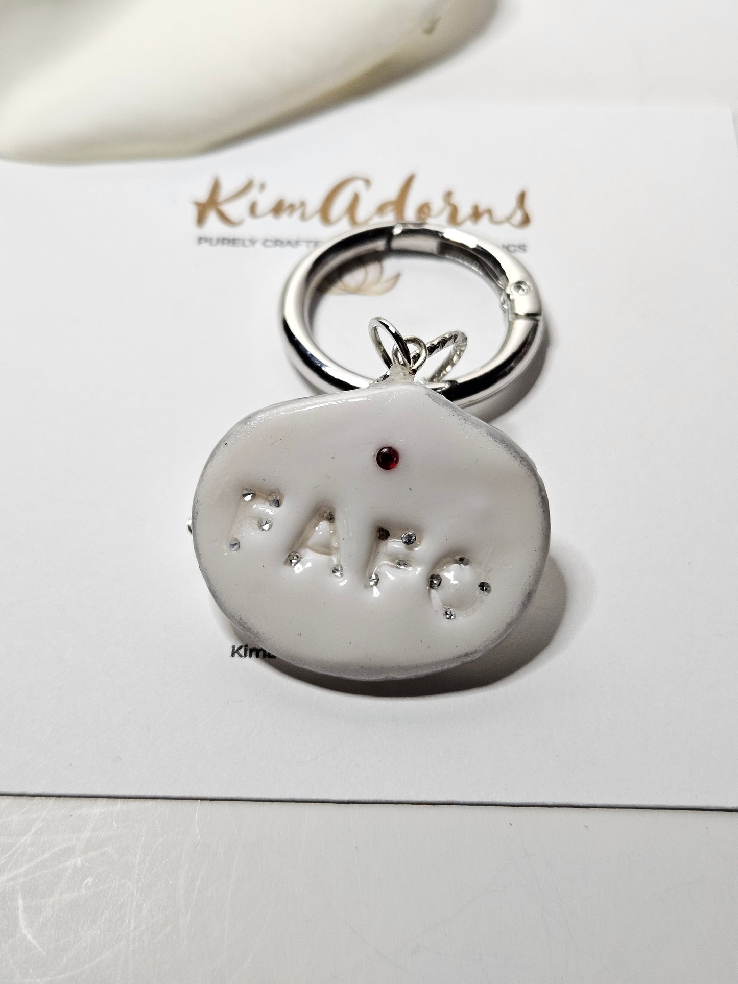 FAFO Clay handbag charm silver