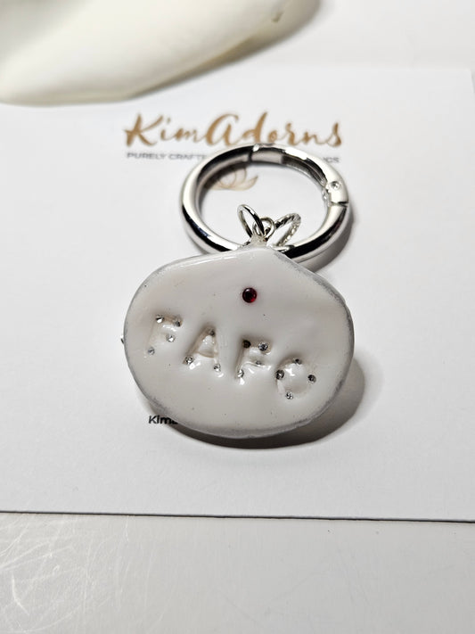 FAFO Clay handbag charm silver