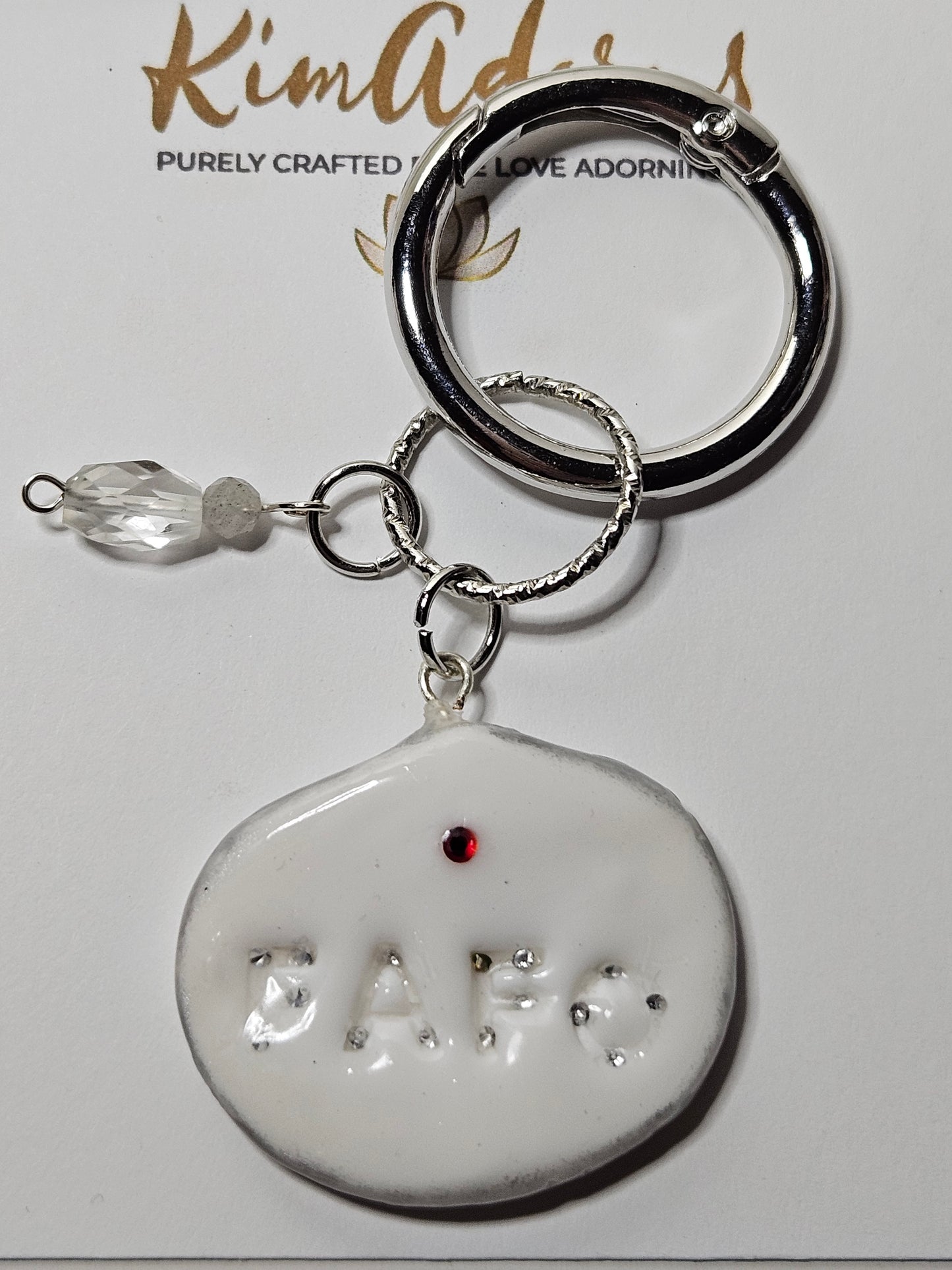 FAFO Clay handbag charm silver