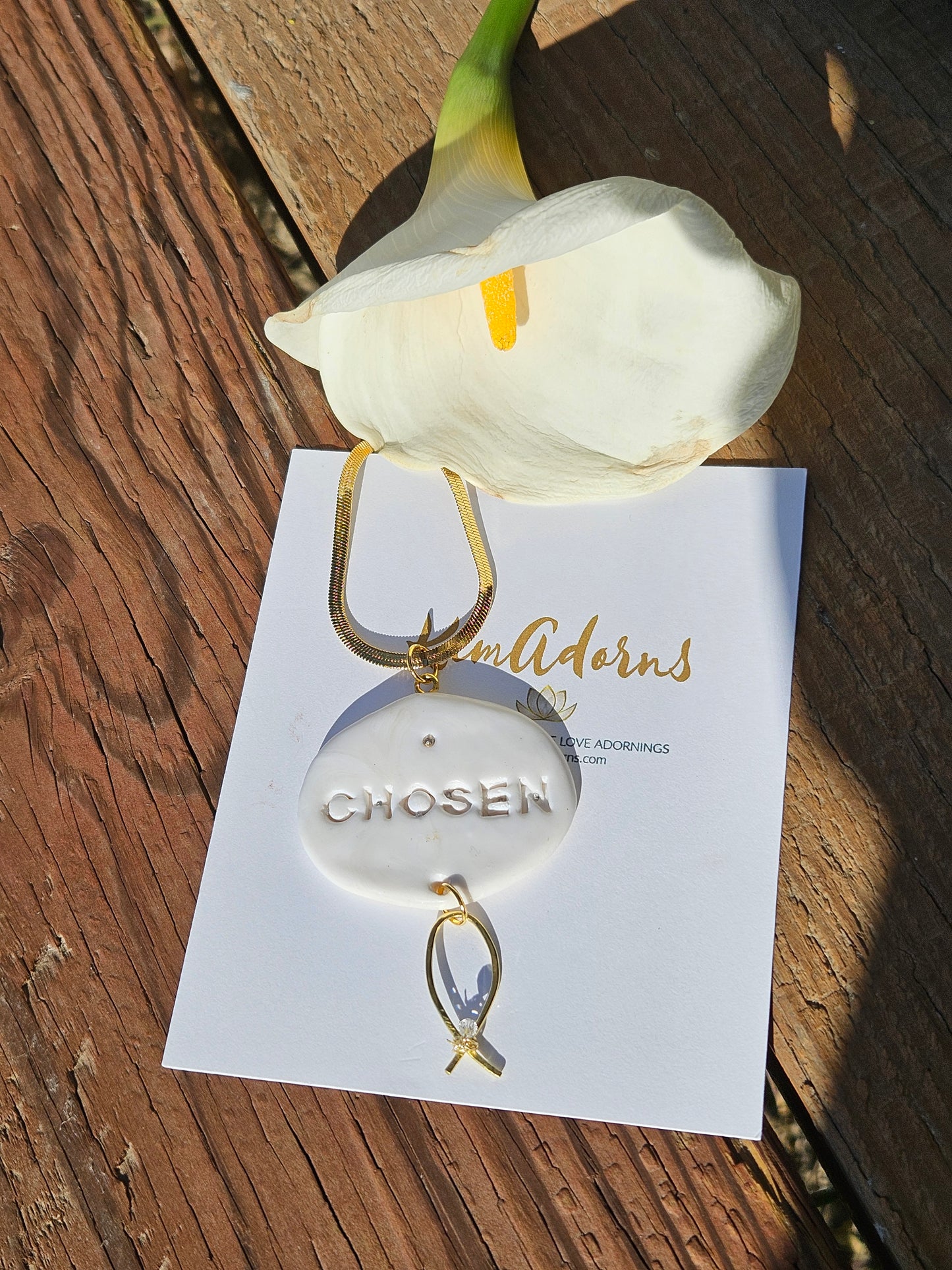 Chosen Pendant Classic Alabaster Icthys