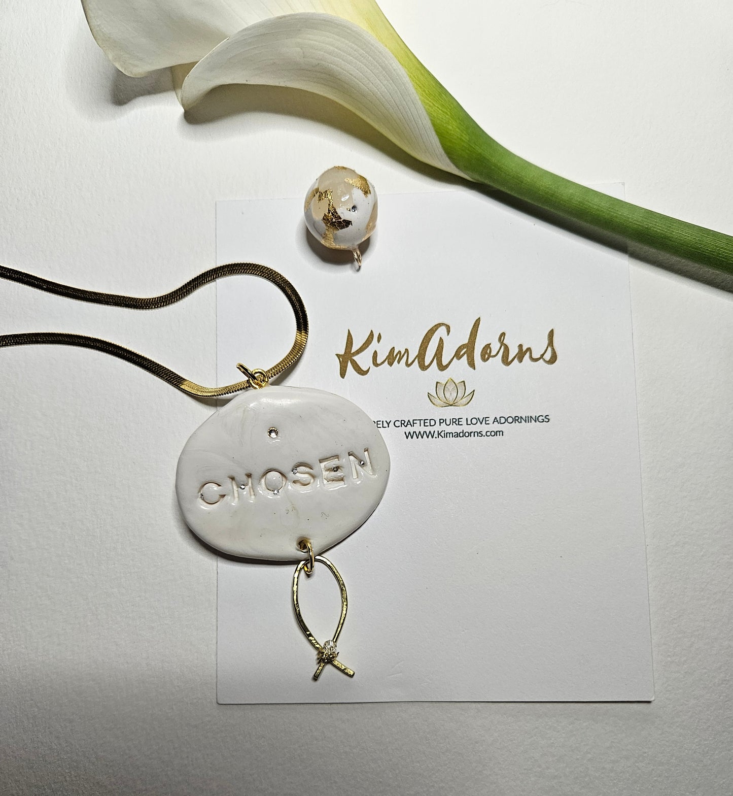 Chosen Pendant Classic Alabaster Icthys