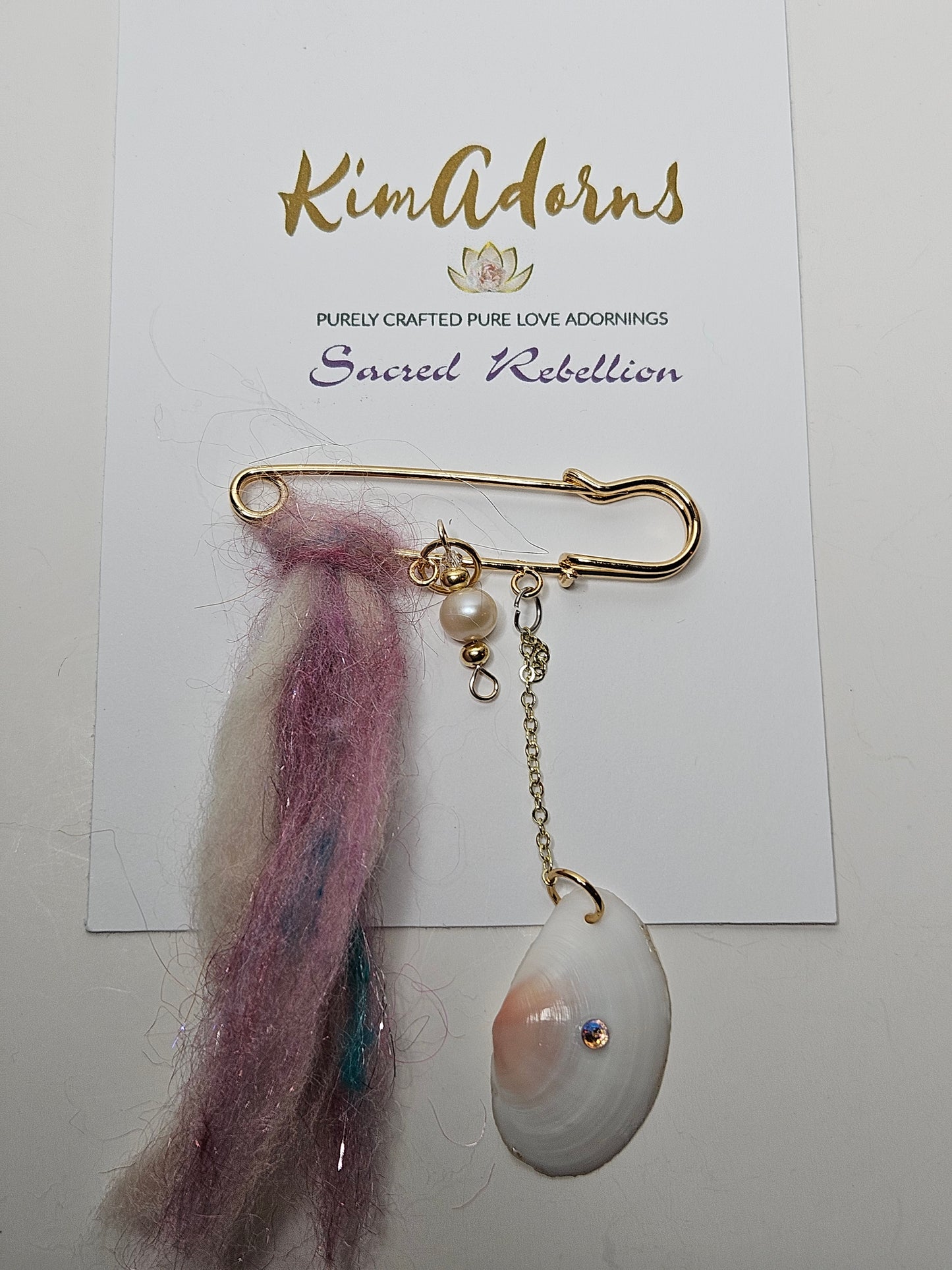 Pink Tide Shell Talisman Pin
