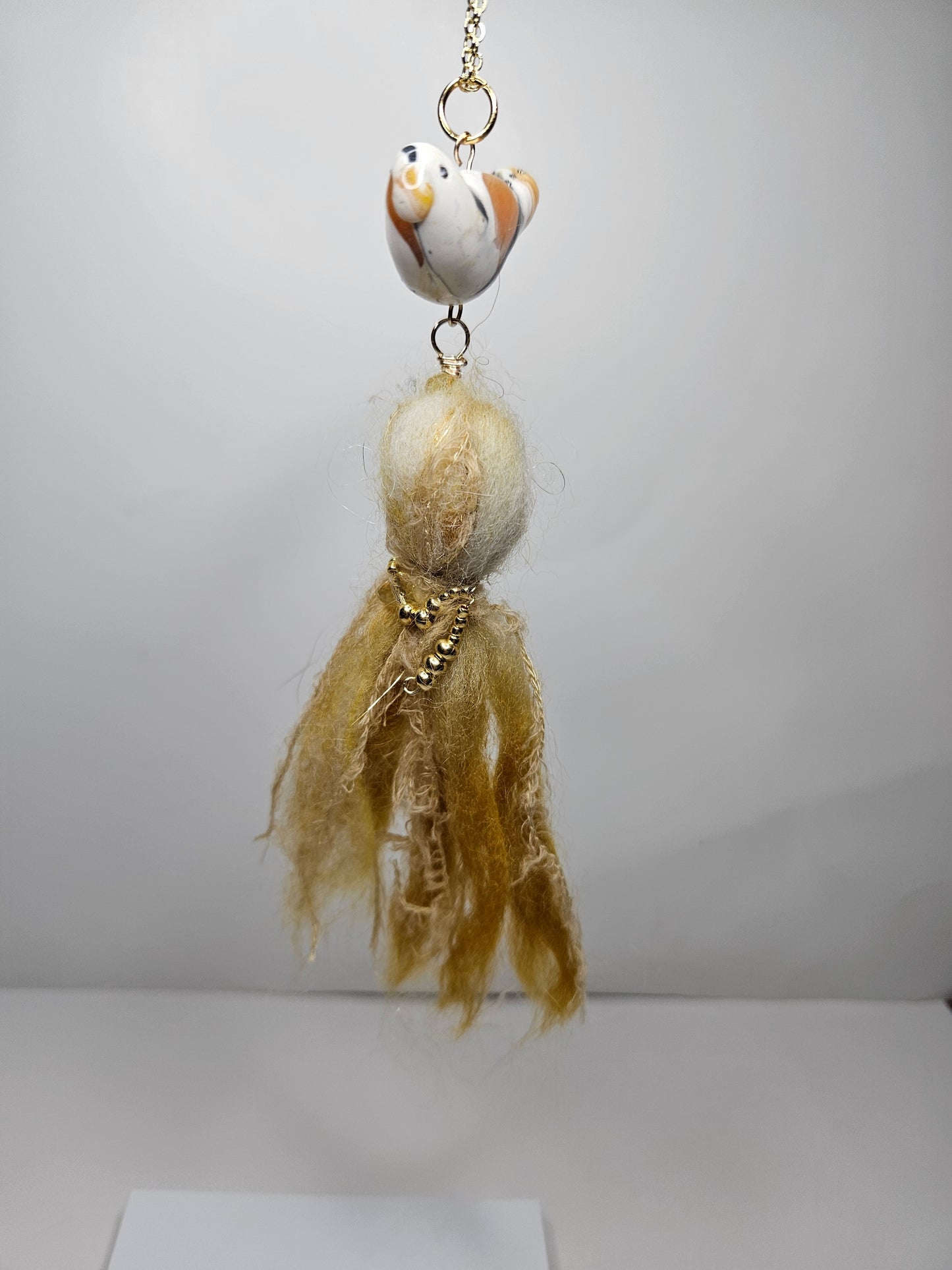 Golden Messenger Two Birds Talisman Necklace