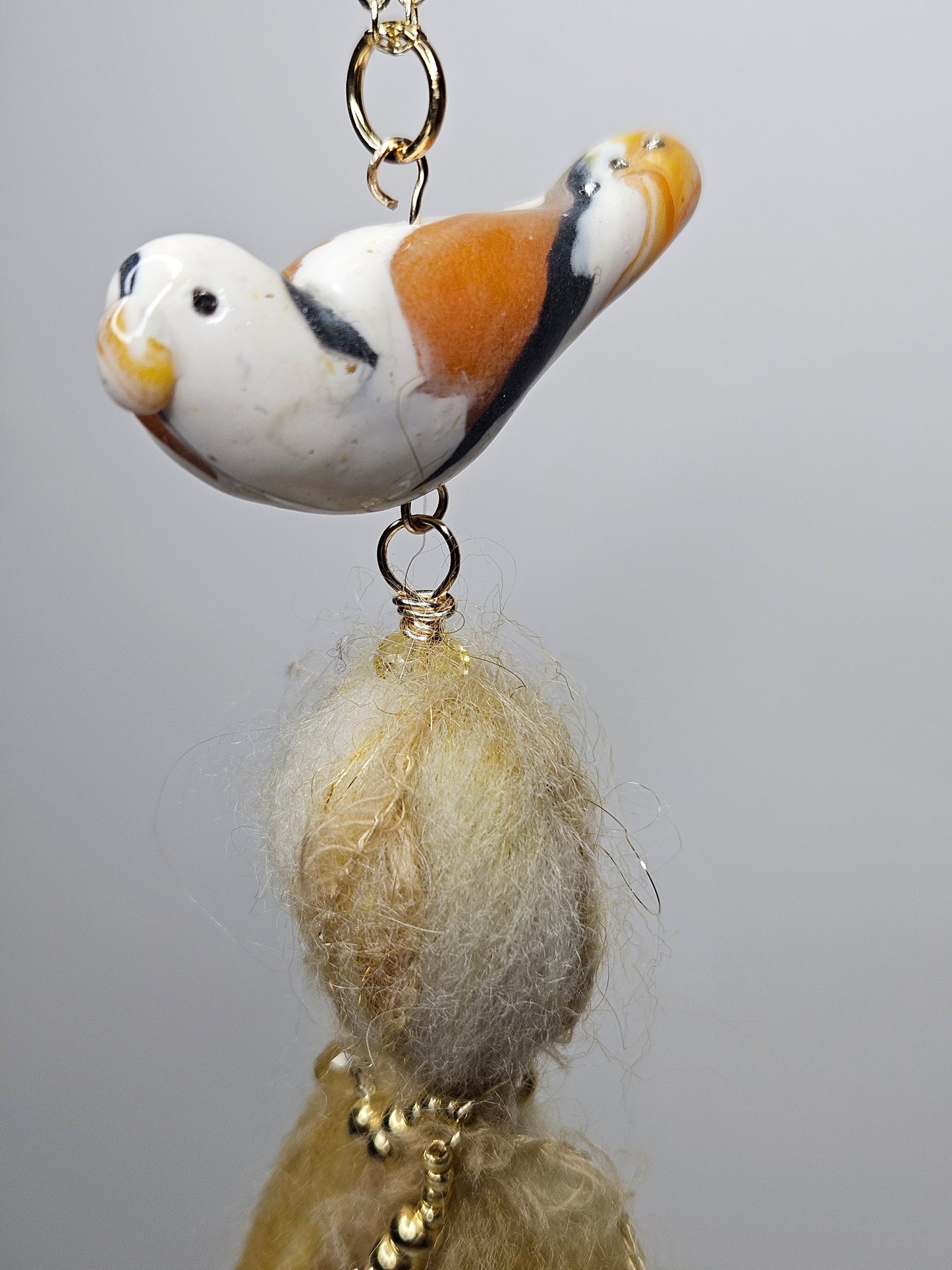 Golden Messenger Two Birds Talisman Necklace