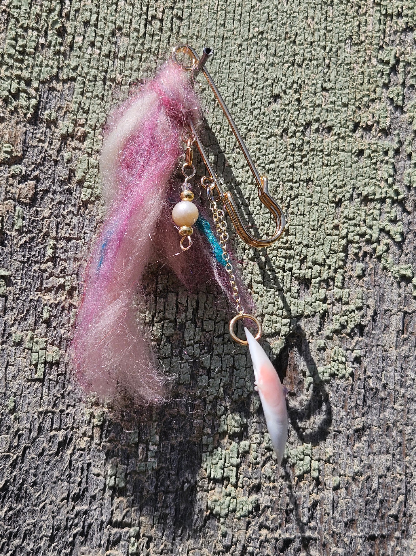 Pink Tide Shell Talisman Pin