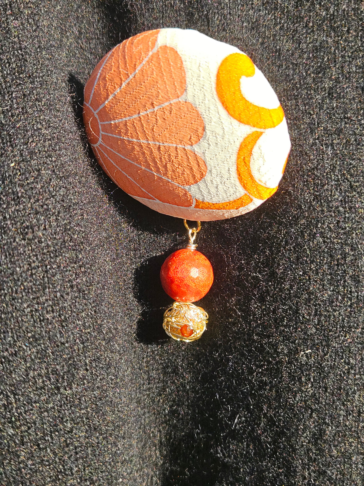 Japanese Kimono silk Brooch