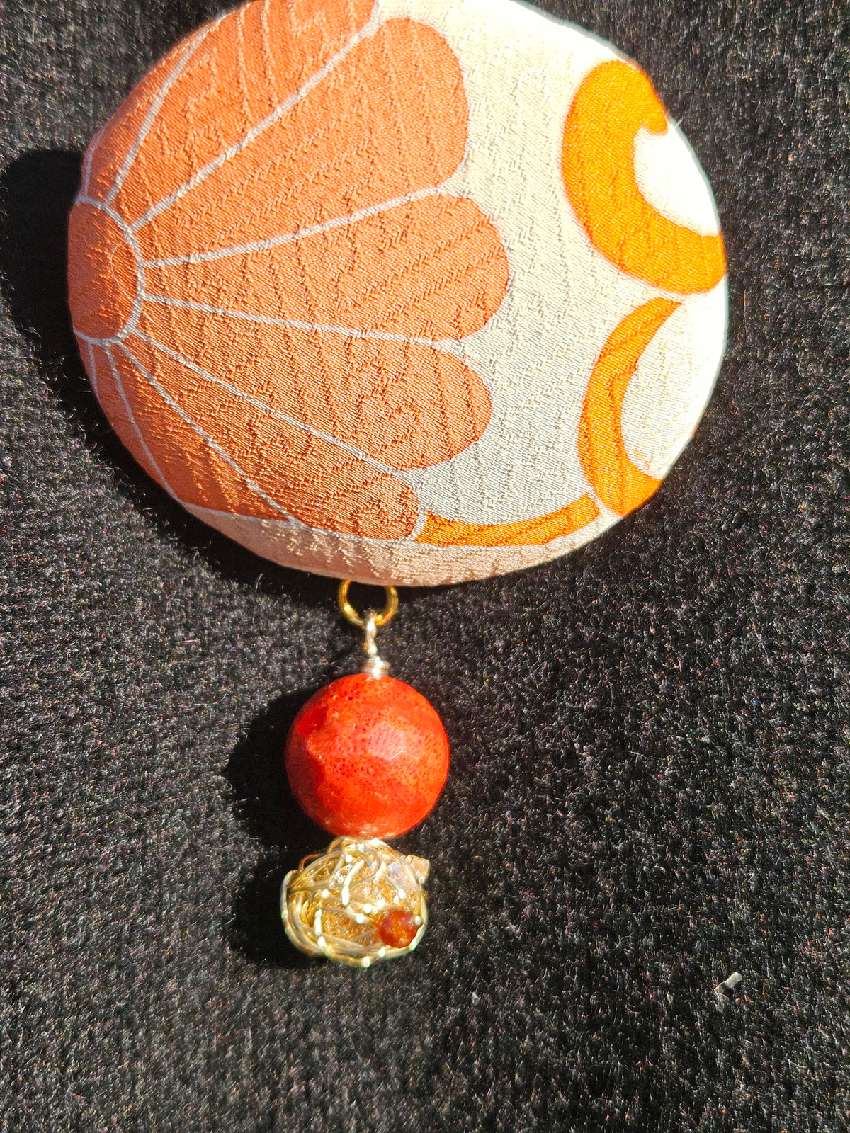 Japanese Kimono silk Brooch