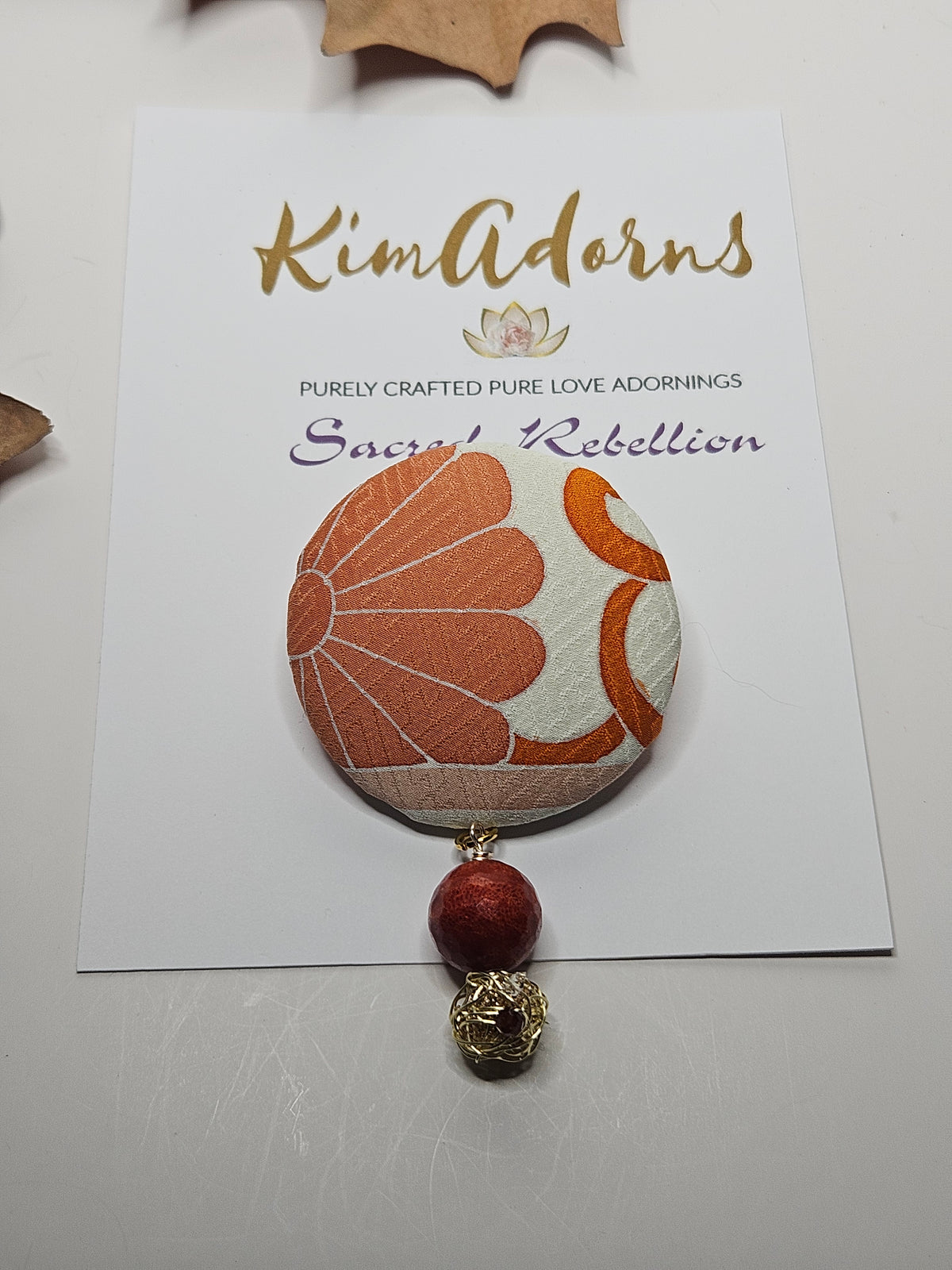 Japanese Kimono silk Brooch
