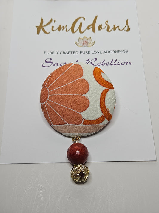 Japanese Kimono silk Brooch
