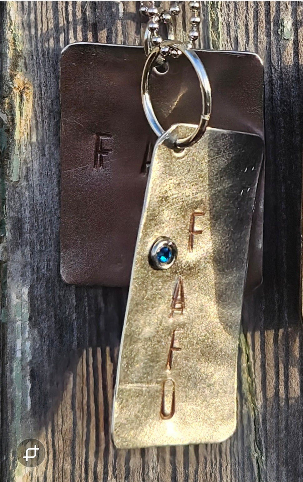 FAF💫 Mens steel tag pendant