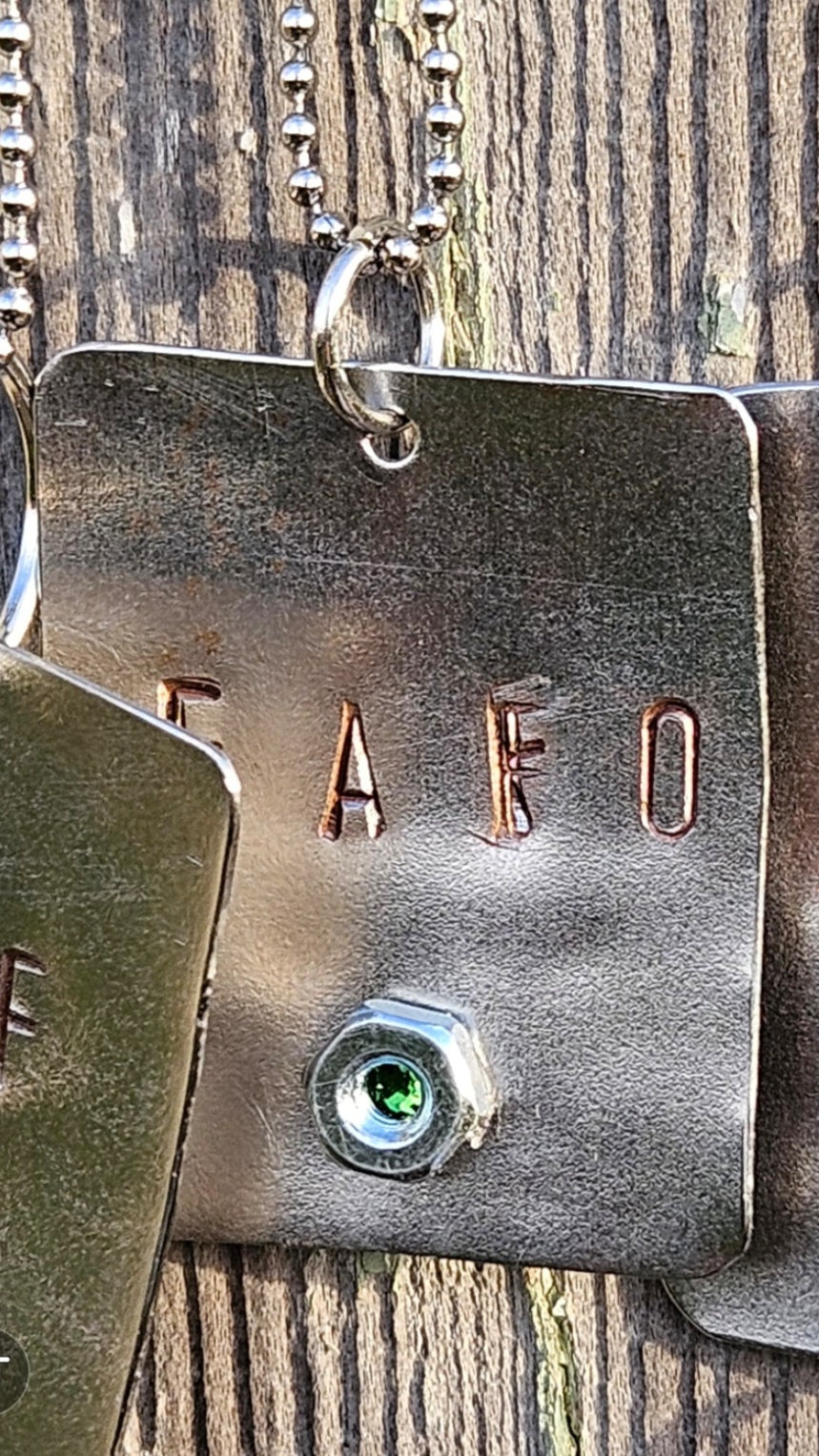 F⭐️F💫 Mens steel tag pendant