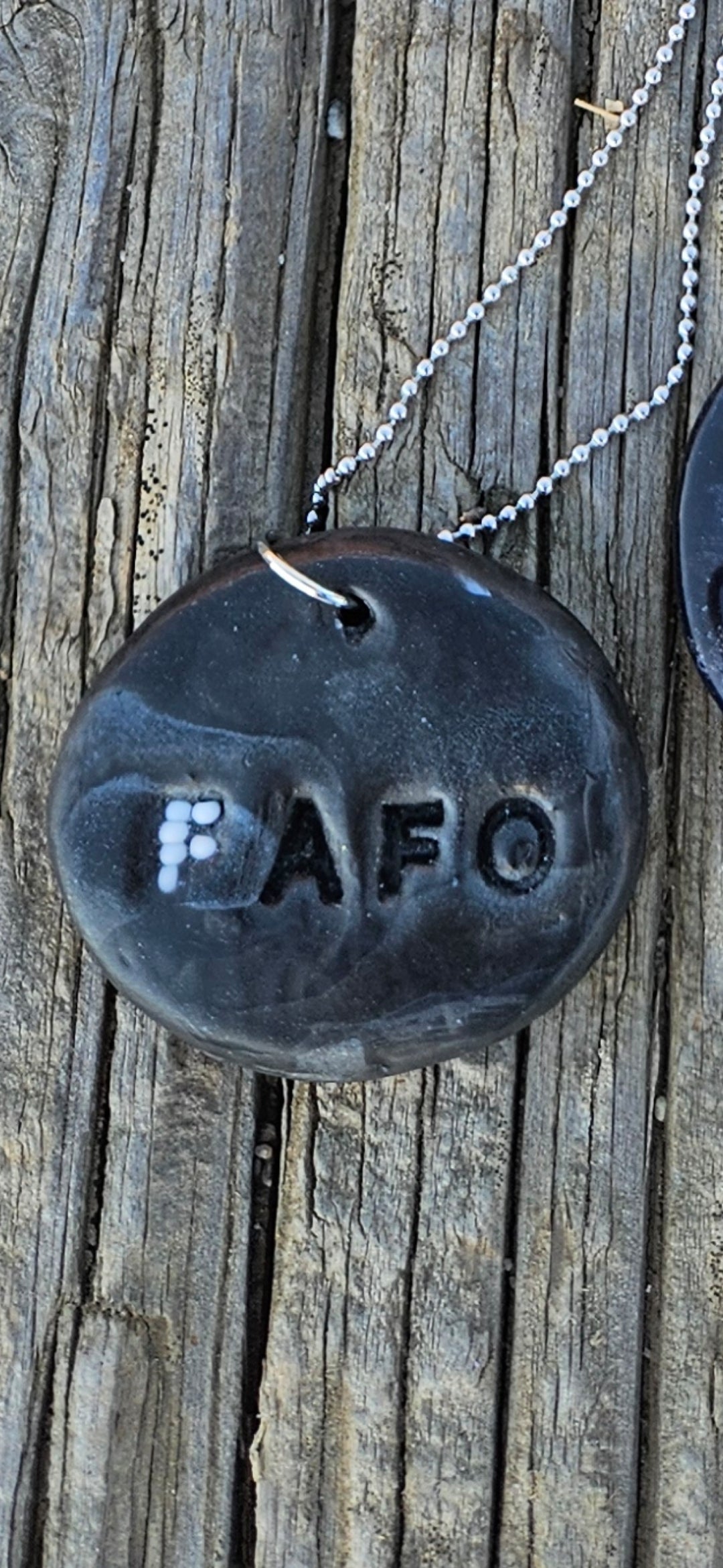 FAFO Mens Clay Pendant